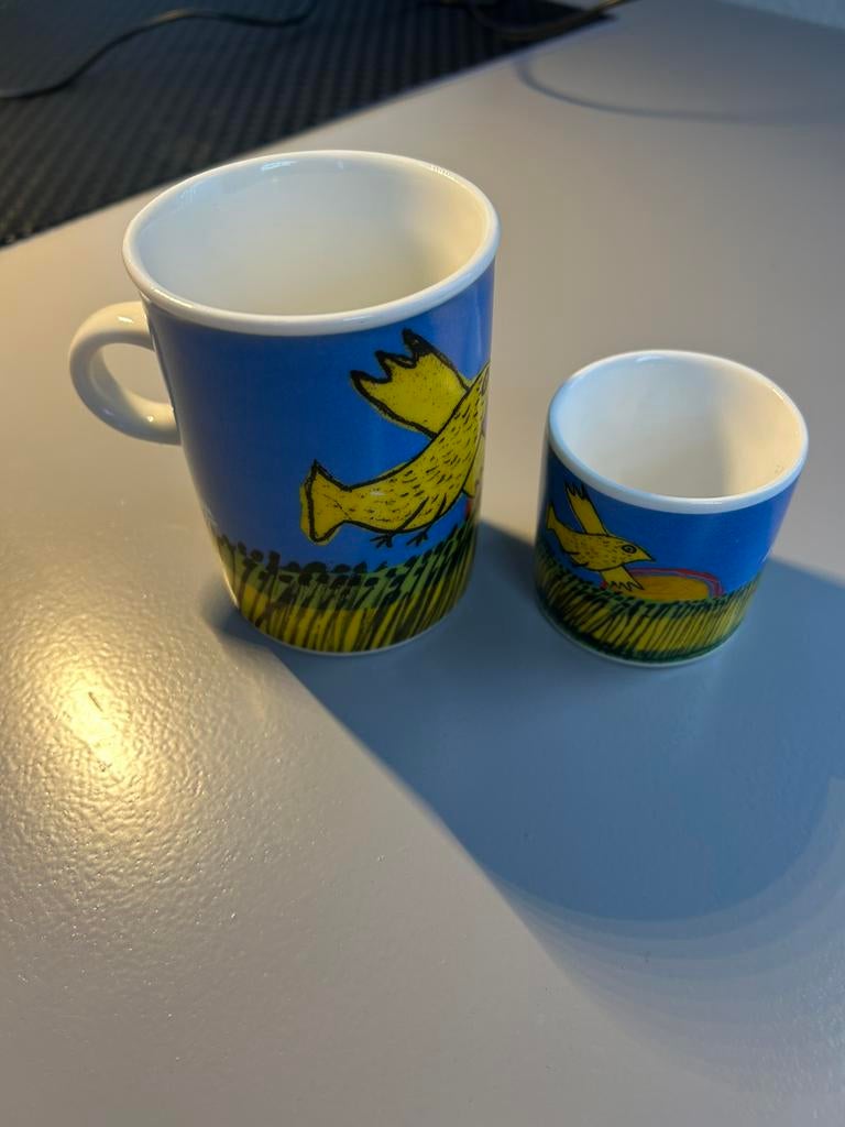 Mok en eierdop van Corneille., Ophalen of Verzenden