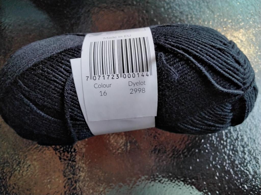 Drops safran breikatoen zwart, Ophalen of Verzenden, Nieuw, Breien of Haken, Wol of Garen