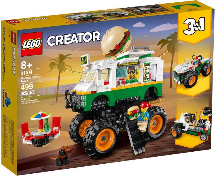 Lego Creator 3in1 31104 Hamburger Monstertruck, Lego, Nieuw, Ophalen of Verzenden, Compleet