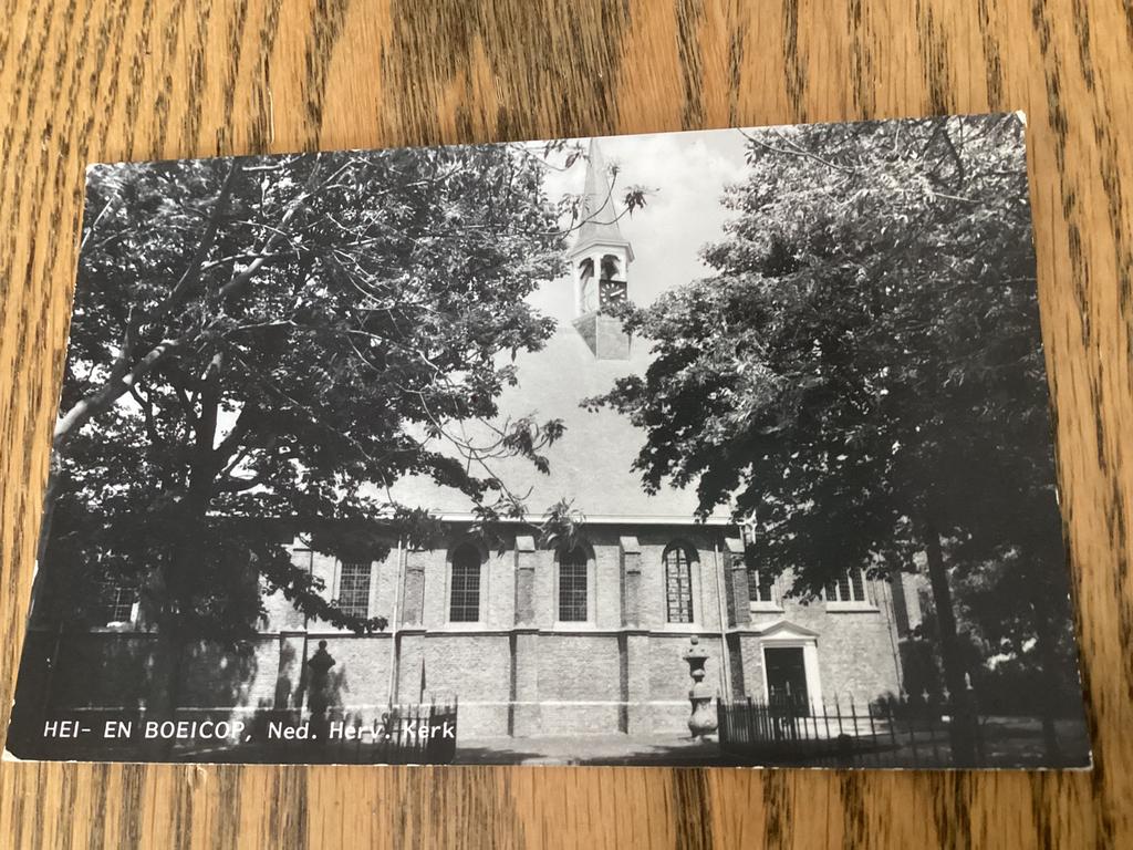 Ansichtkaart Hei en Boeicop Ned.Herv.Kerk,ongelopen., Ophalen of Verzenden, 1940 tot 1960, Ongelopen, Utrecht