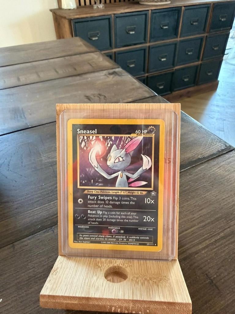 Pokemon Sneasel, Ophalen of Verzenden, Zo goed als nieuw, Losse kaart, Foil