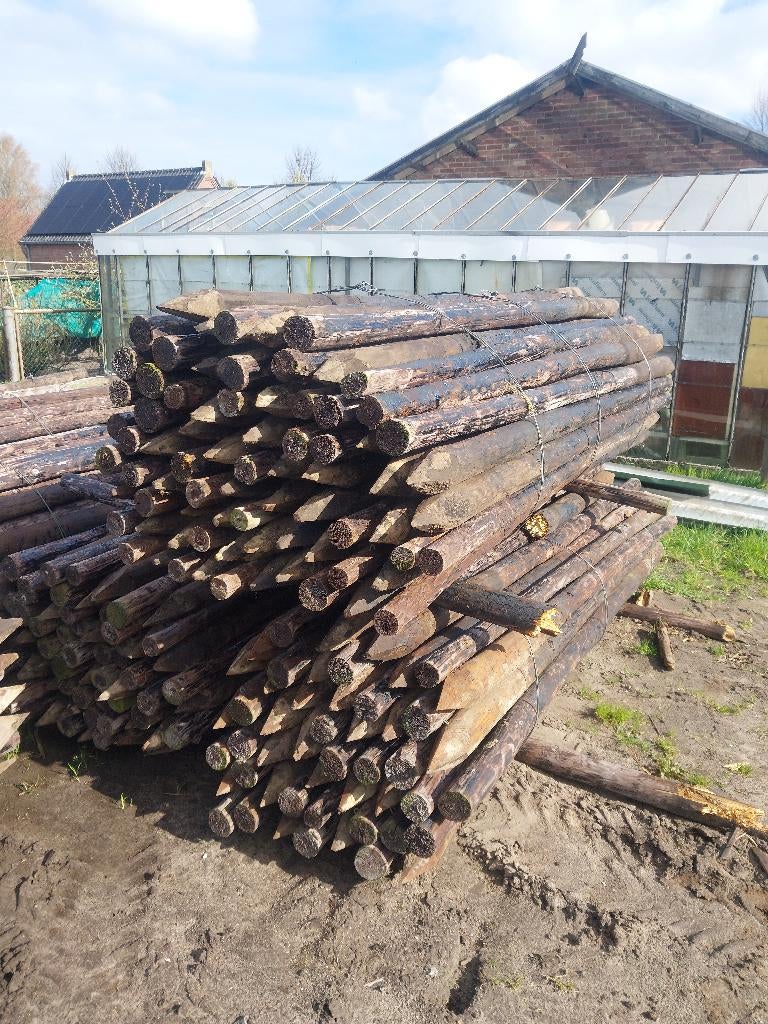 Boompalen, afrastering beton/ hout, Tuin en Terras, Palen, Balken en Planken, Ophalen, Gebruikt, 250 cm of meer, Palen