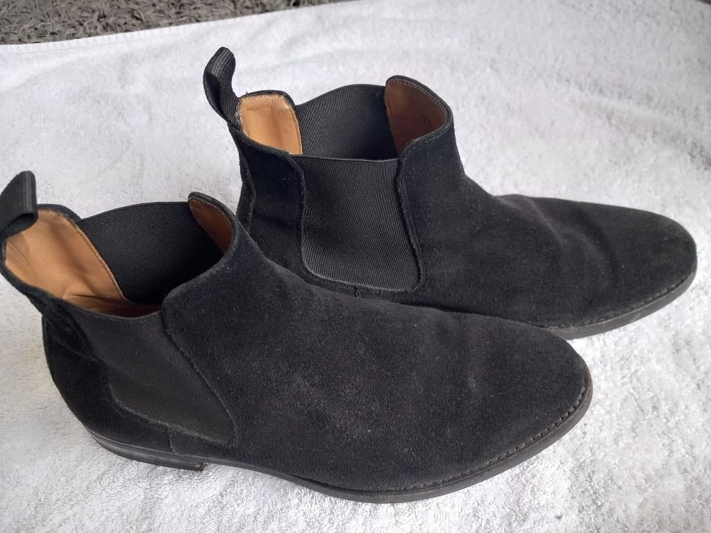 Suede chelsea boots heren maat 41, Ophalen of Verzenden, Gedragen, Zwart, Boots