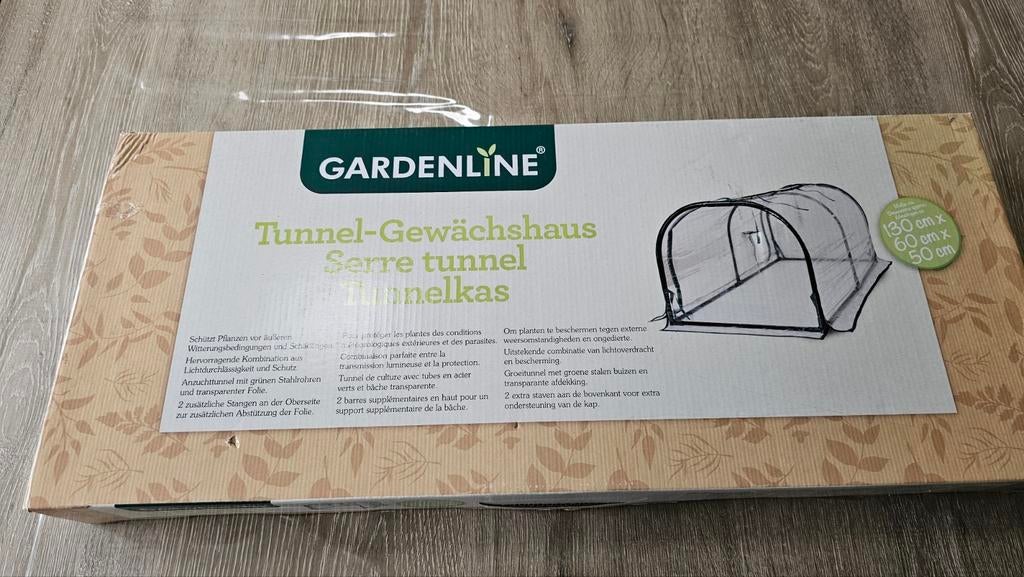 GARDENLINE Tunnelkas - Ideaal voor kleine tuinen, Staal, Folie, Ophalen of Verzenden, Kweekkas