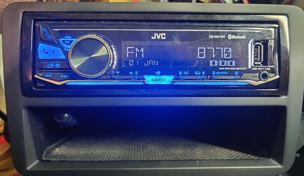 3x Autoradio voor Golf 5/6 en Polo JVC KD-X341BT, Ophalen, Zo goed als nieuw