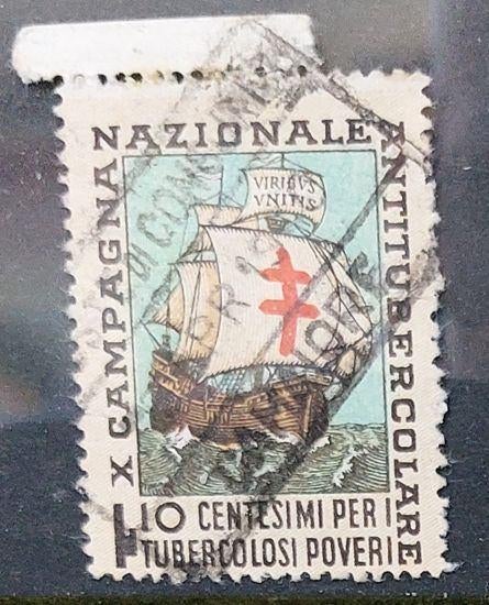 Italië cinderella TBC bestrijding 1940, Postzegels en Munten, Ophalen of Verzenden, Gestempeld
