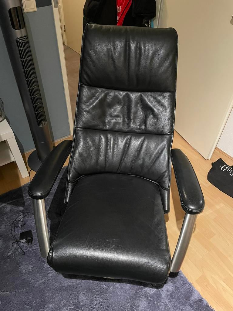Electrische relaxstoel Eijerkamp *accu defect*, Ophalen, Gebruikt, Leer, Modern