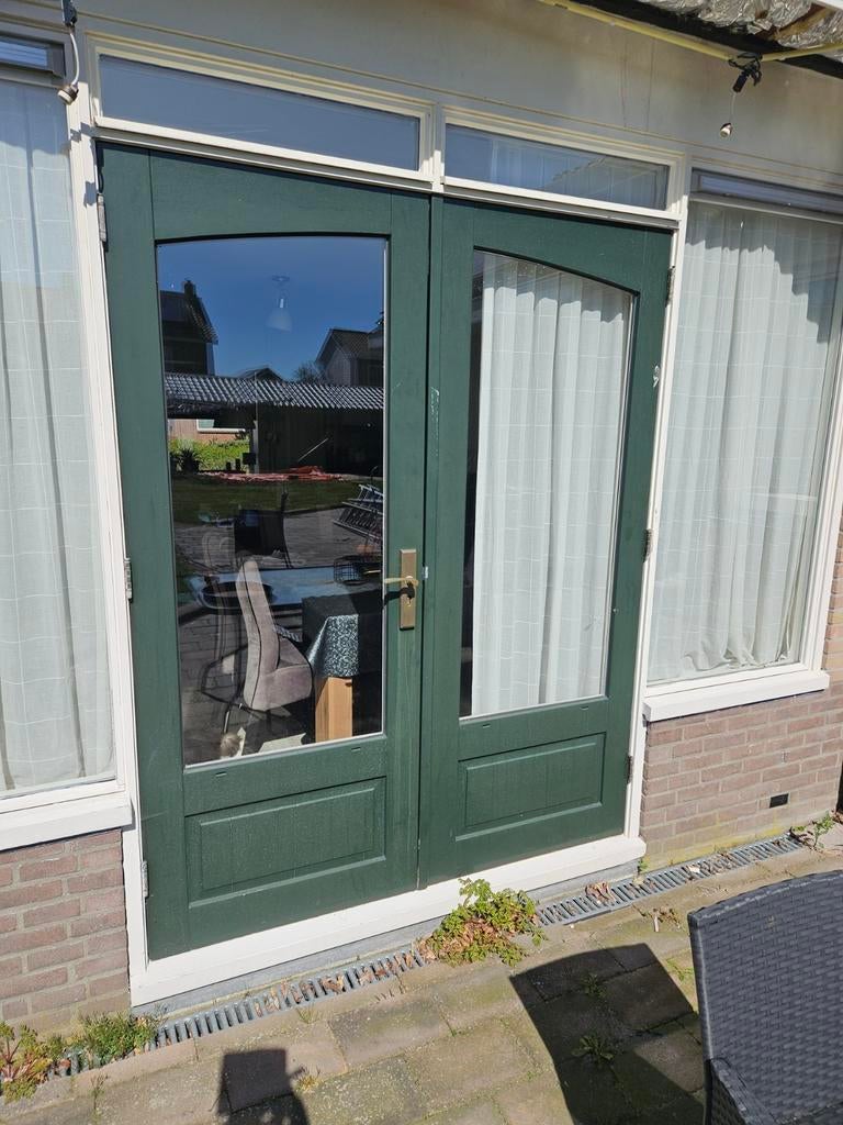 Serre deuren, Ophalen of Verzenden, Hout, 225 cm of meer, Schuifpui