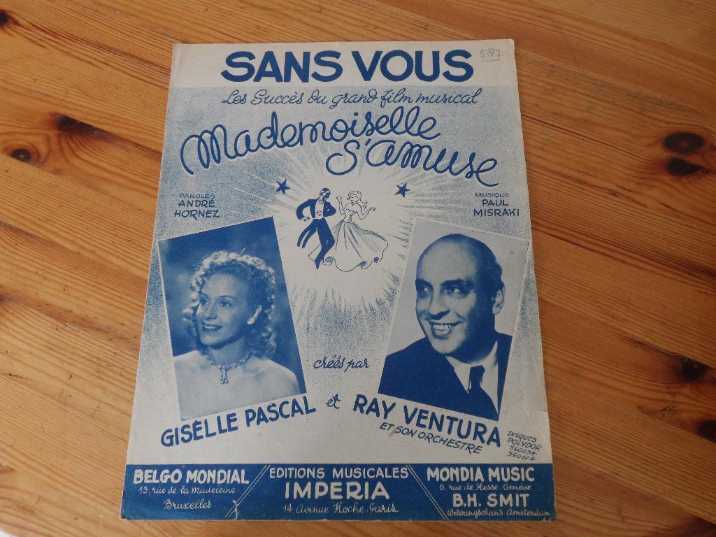 Sans vous -  dans mon coeur - misraki / hornez, Gebruikt, Gitaar, Ophalen of Verzenden, Artiest of Componist