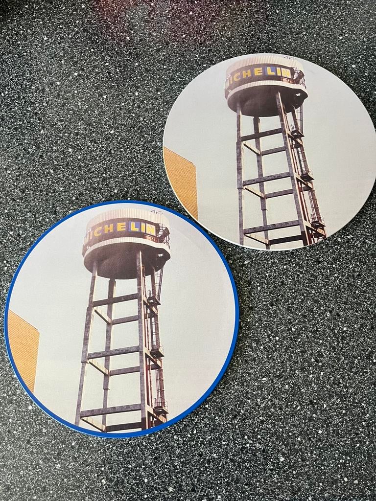 Michelin reclame platen , Bibendum , Reclamebord rond 20 cm, Verzamelen, Merken en Reclamevoorwerpen, Ophalen of Verzenden, Reclamebord