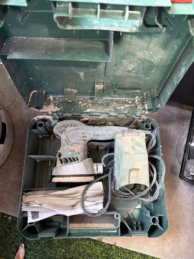 Bosch PEX 400 AE Excentrische Schuurmachine, Ophalen of Verzenden, Gebruikt, Minder dan 600 watt, Excentrische schuurmachine