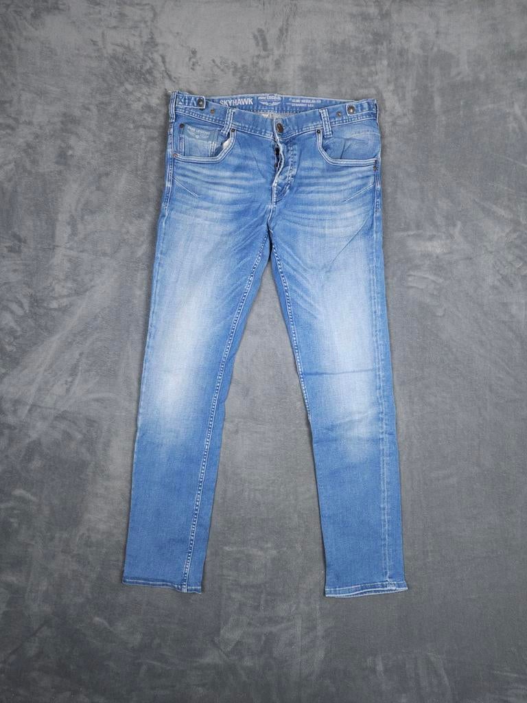 PME Legend Broek Skyhawk W35 L34 Slim Fit Blauw Pall Mall, Blauw, ., Ophalen of Verzenden, Zo goed als nieuw