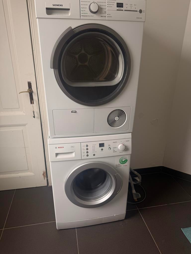 Bosch wasmachine en Siemens droger set, Ophalen, Gebruikt, 1200 tot 1600 toeren