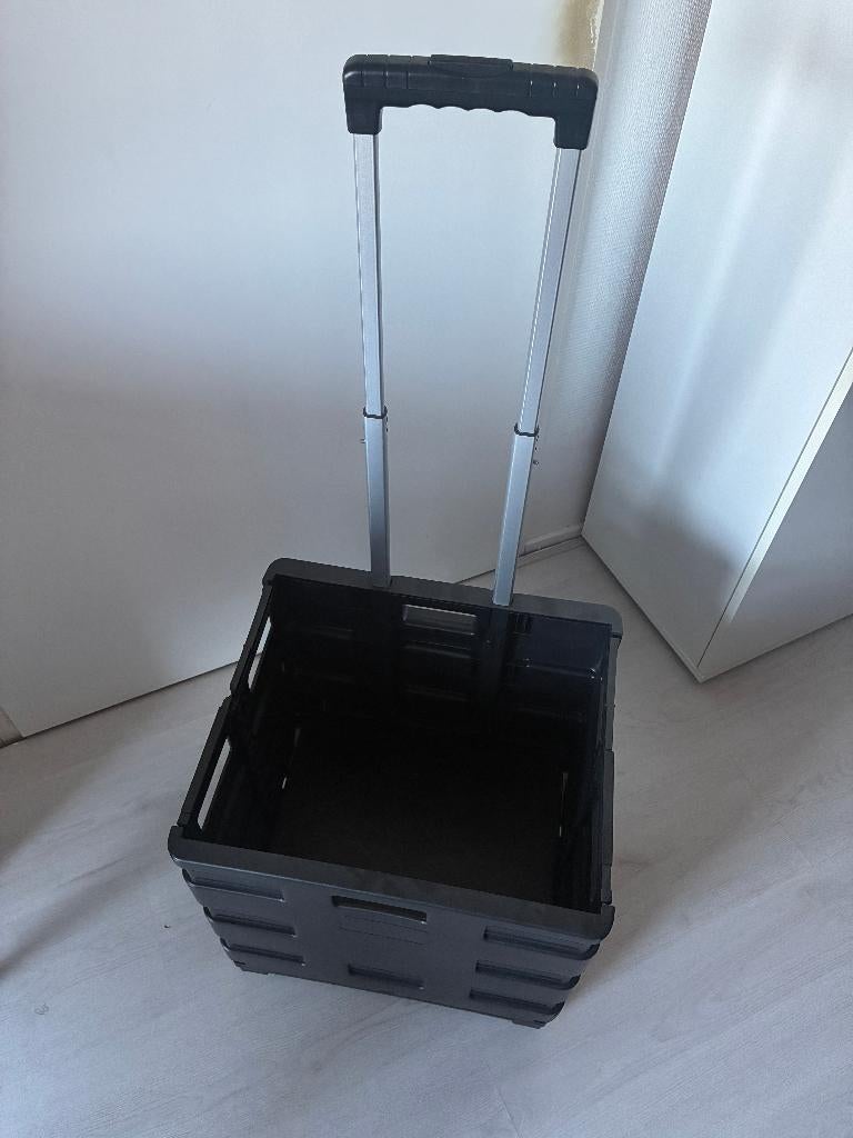 Opvouwbare Boodschappentrolley op wielen / Boodschappenkrat, Ophalen, Opvouwbaar, Minder dan 35 cm, Zo goed als nieuw