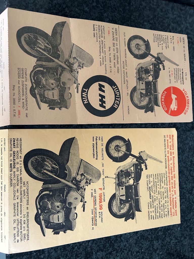 Folders Ural motor 650 cc, Onbekend, Ophalen of Verzenden, Zo goed als nieuw, Overige merken