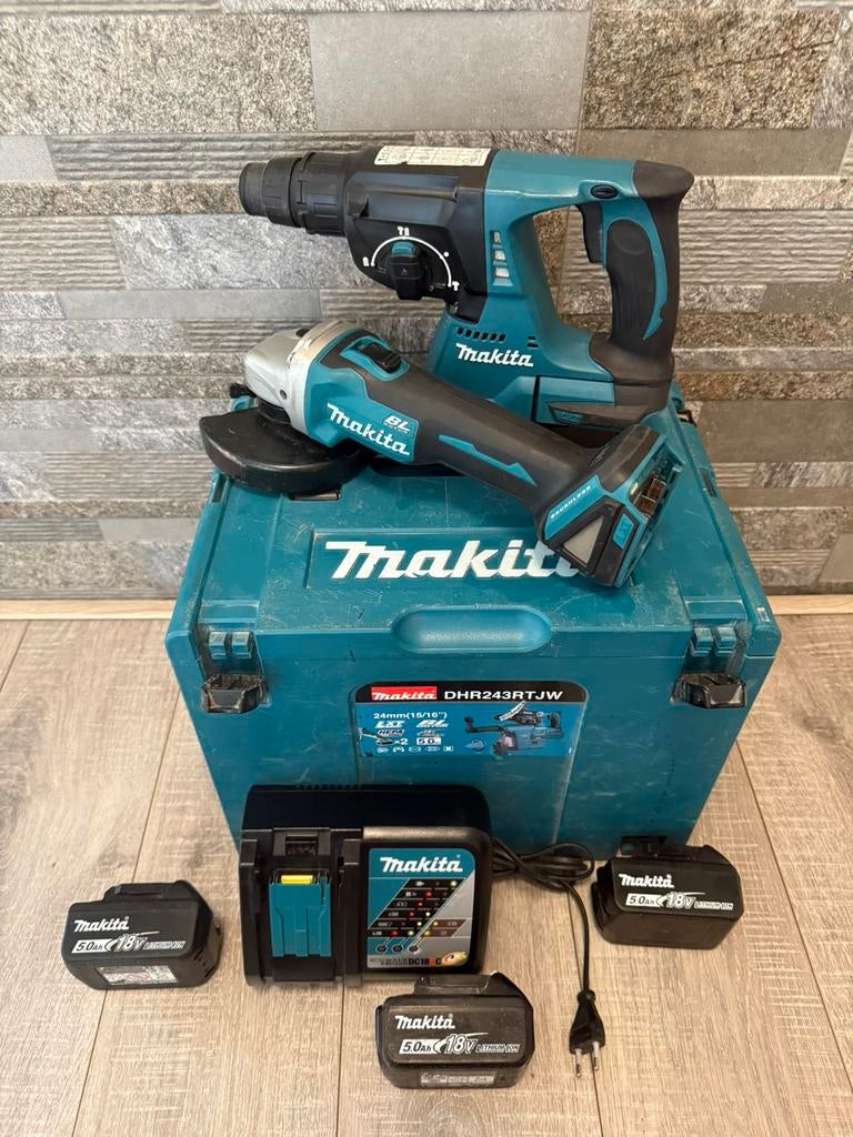 Makita DLX DGA/DHR zgan, Ophalen of Verzenden, Zo goed als nieuw