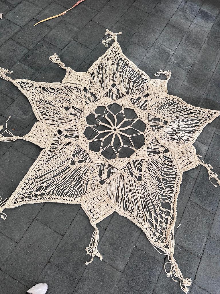 Macrame wandkleed tafelloper, Ophalen, Zo goed als nieuw