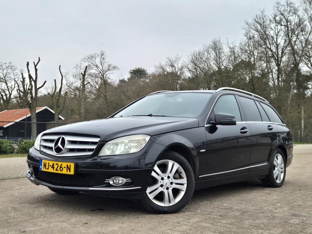 Mercedes-Benz C-Klasse Estate 200 CDI Elegance (bj 2009), Automaat, 4 cilinders, Zwart, Diesel