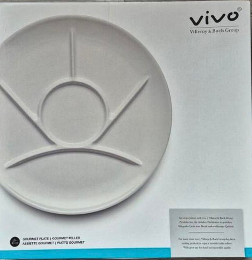 Vivo Villeroy en Boch porselein servies gourmetborden, Nieuw, Ophalen of Verzenden, Bord(en), Overige stijlen