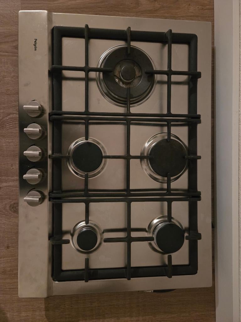 Pelgrim gaskookplaat 5 pits, Witgoed en Apparatuur, Fornuizen, Minder dan 85 cm, Ophalen of Verzenden, Zo goed als nieuw, Inbouw