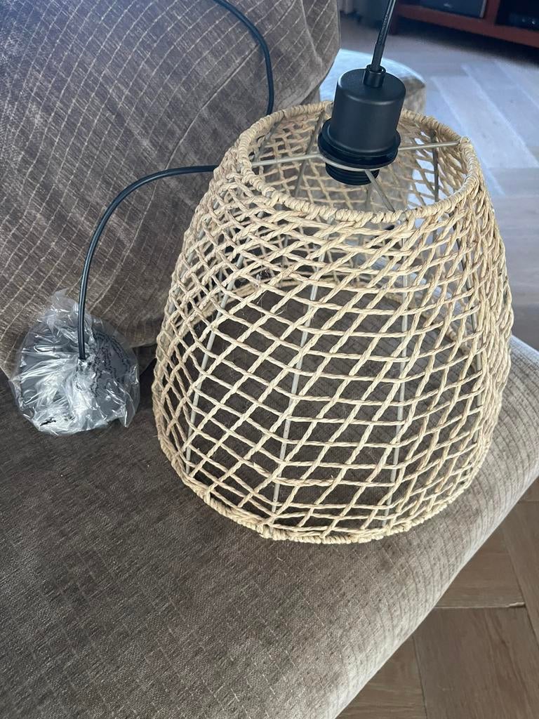 Hanglamp van touw, Ophalen of Verzenden, Zo goed als nieuw, Minder dan 50 cm