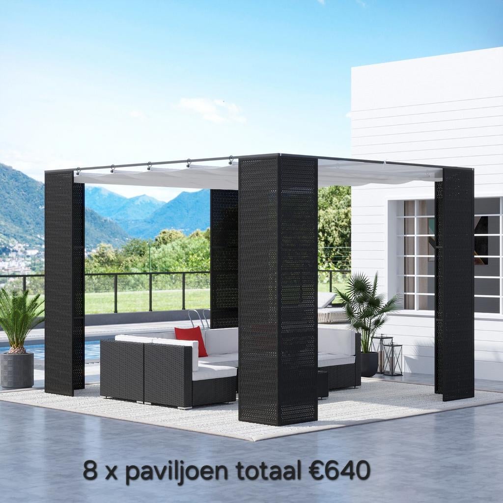 Paviljoen met uitschuifbaar dak, Ophalen, Nieuw, Minder dan 5 meter, Paviljoen