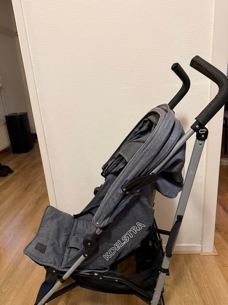 Buggy met voetenzak - Grijs, Ophalen, Gebruikt, Koelstra, Voetenzak