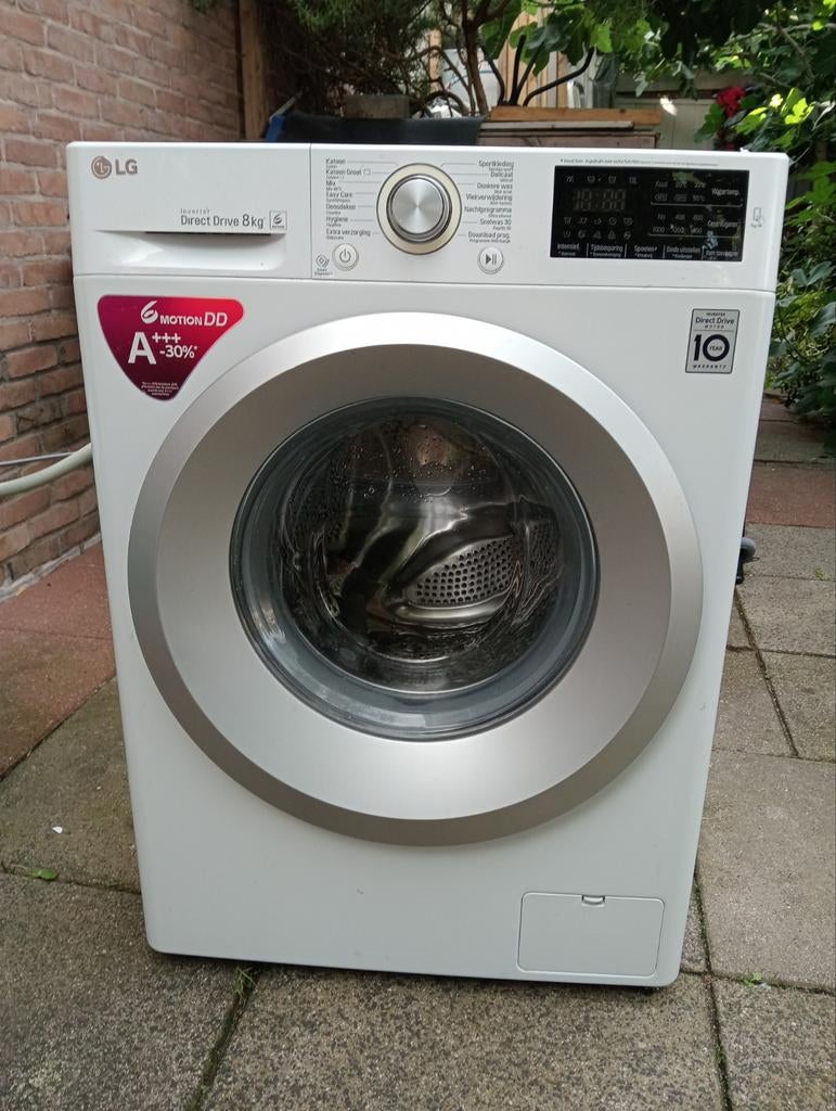 LG Wasmachine - Energiezuinig en Stil, Ophalen, 1200 tot 1600 toeren, Gebruikt, 8 tot 10 kg