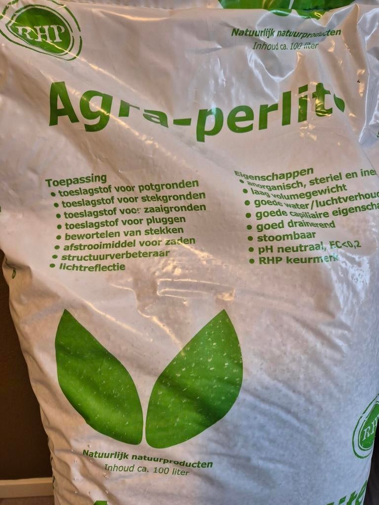 Agra-Perlite Perliet 100 liter - Natuurlijk substraat, Tuin en Terras, Ophalen, Perliet