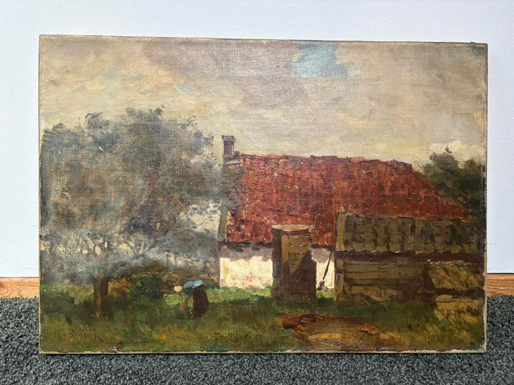 Schilderij Hugo van Schaik, Antiek en Kunst, Kunst | Schilderijen | Klassiek, Ophalen