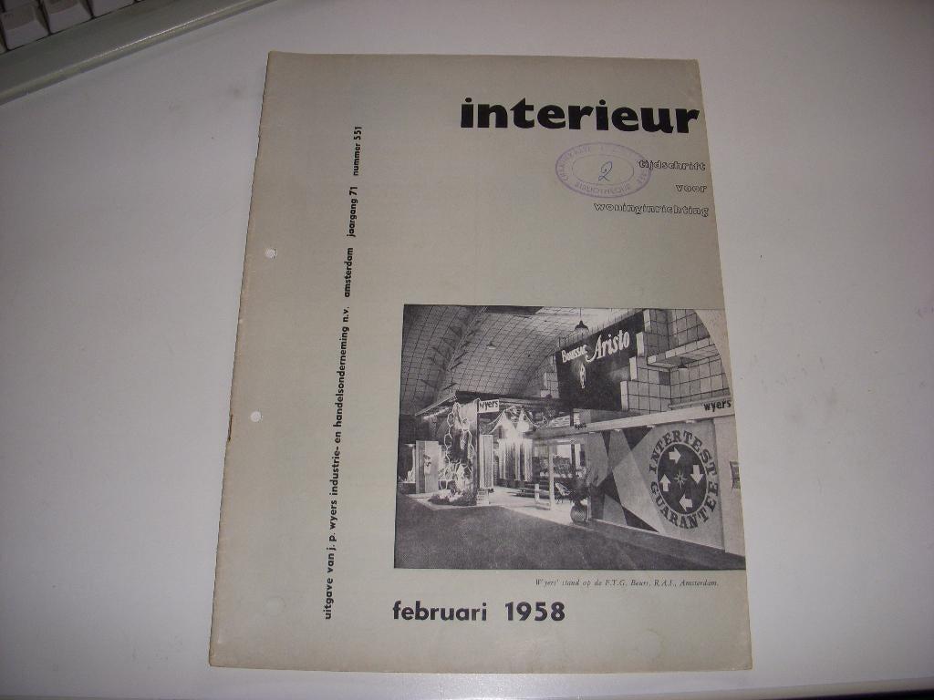 INTERIEUR tijdschrift voor Woninginrichting februari 1958, Ophalen of Verzenden, Gelezen, Overige typen