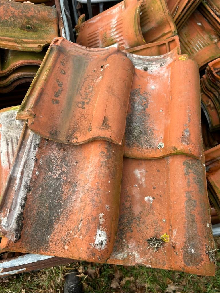 Ca 500 DW&S dakpannen rood oranje, Ophalen, Steen of Klei, Zo goed als nieuw, 15 m² of meer