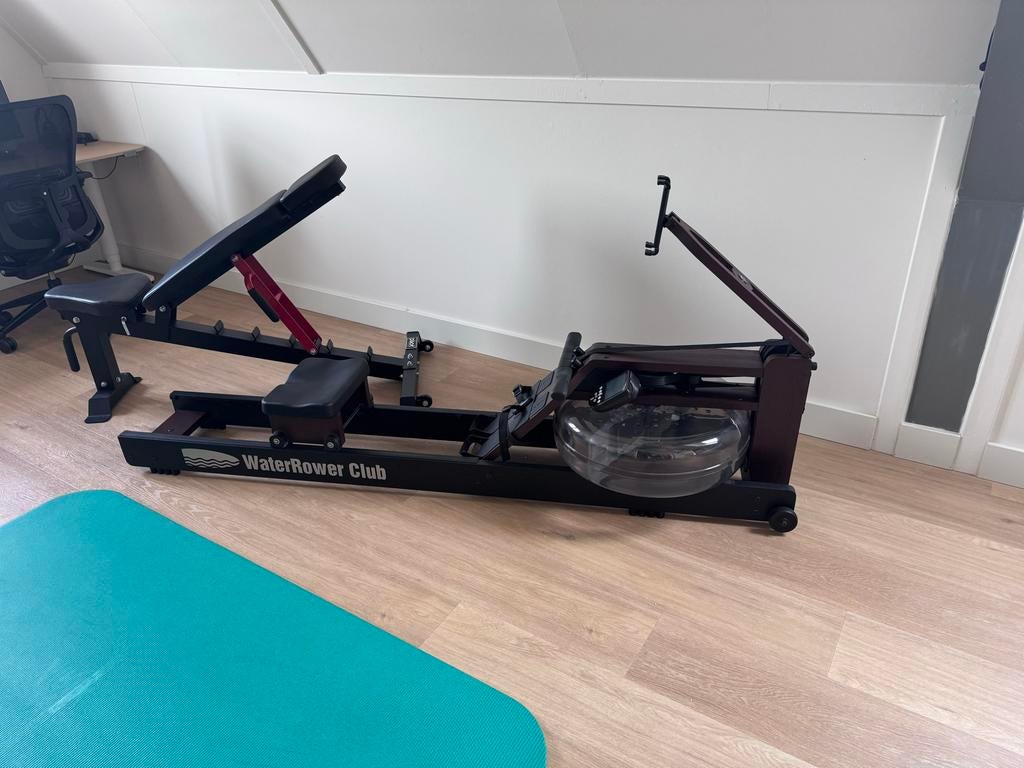 WaterRower met S4 Monitor, Bluetooth, en Tablet-Houder, Ophalen, Zo goed als nieuw, Armen, Roeitrainer