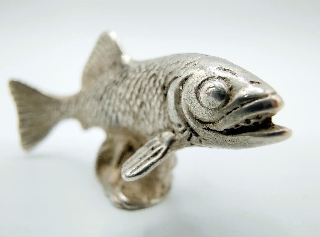 Zilveren miniatuur zalm, Menegatti Fratelli spa, Vicenza