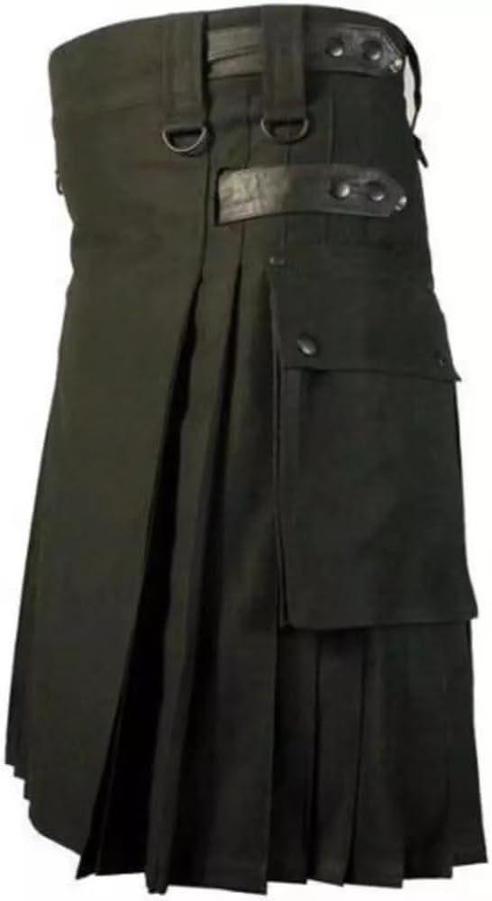 heren Tartan Kilt met riemen en grote cargozakken, Kleding | Heren, Carnavalskleding en Feestkleding, Nieuw, Overige maten, Ophalen of Verzenden
