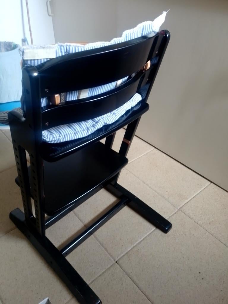 Trip trap stoel met beugel en kussens, Kinderen en Baby's, Kinderstoelen, Ophalen of Verzenden, Gebruikt, Meegroeistoel