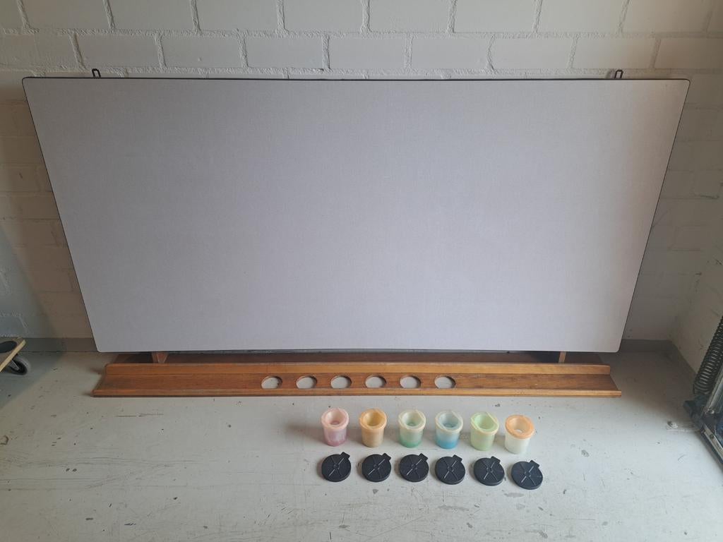 Vintage verfbord, schilderbord, schoolbord, Diversen, Schoolborden, Ophalen, Krijtbord