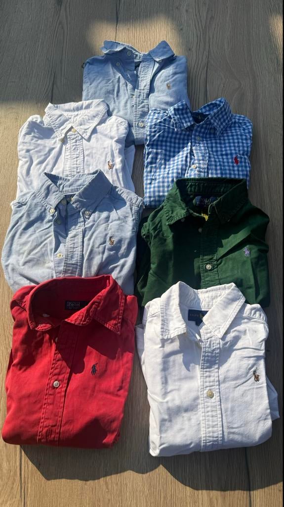 7 x Ralph lauren overhemden maat 5 jaar, Ophalen, Zo goed als nieuw, Jongen, Overhemd of Blouse