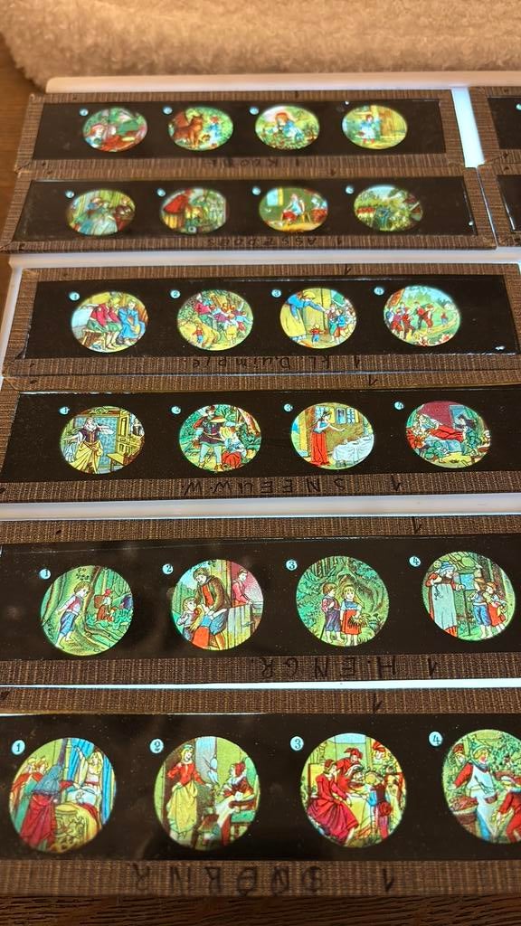 Doosje glas dia’s toverlantaarn sprookjes, Ophalen of Verzenden