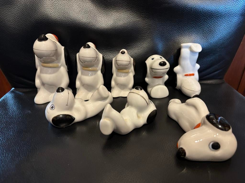 Set van 8 porseleinen Snoopy beeldjes, Verzamelen, Ophalen of Verzenden, Zo goed als nieuw