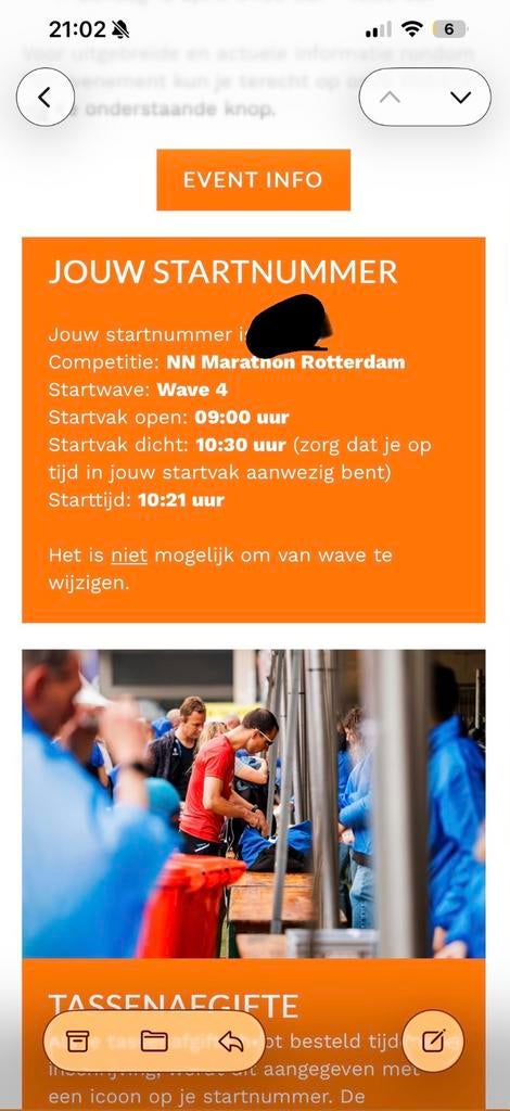 Startbewijs hele marathon Rotterdam, Eén persoon, Overige soorten