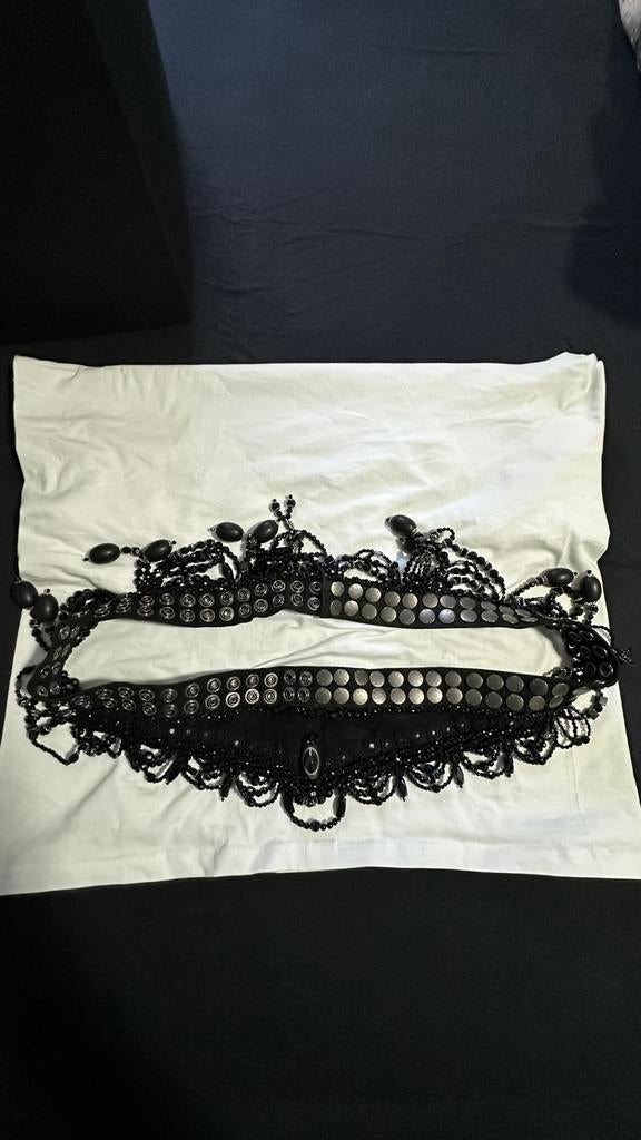 Shanica swarowski, witte jade design handgemaakte riemen, Ophalen of Verzenden, Zo goed als nieuw, Wit