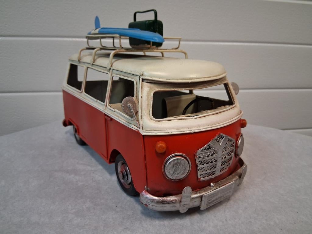 Retro Camper-bus van metaal, Ophalen of Verzenden, Nieuw, Bus of Vrachtwagen