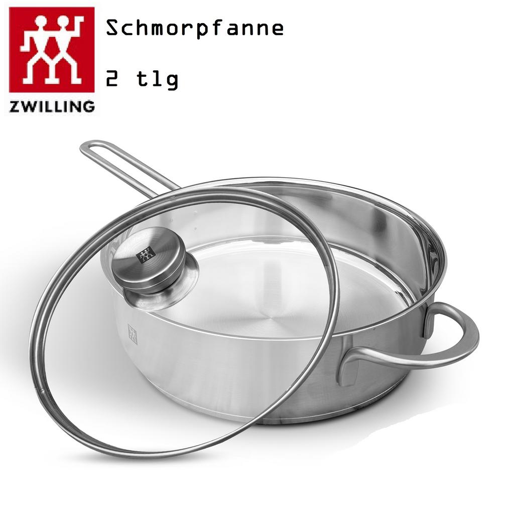 Zwilling pan 24cm met deksel., Ophalen of Verzenden, Nieuw, Rvs, Koekenpan of Braadpan