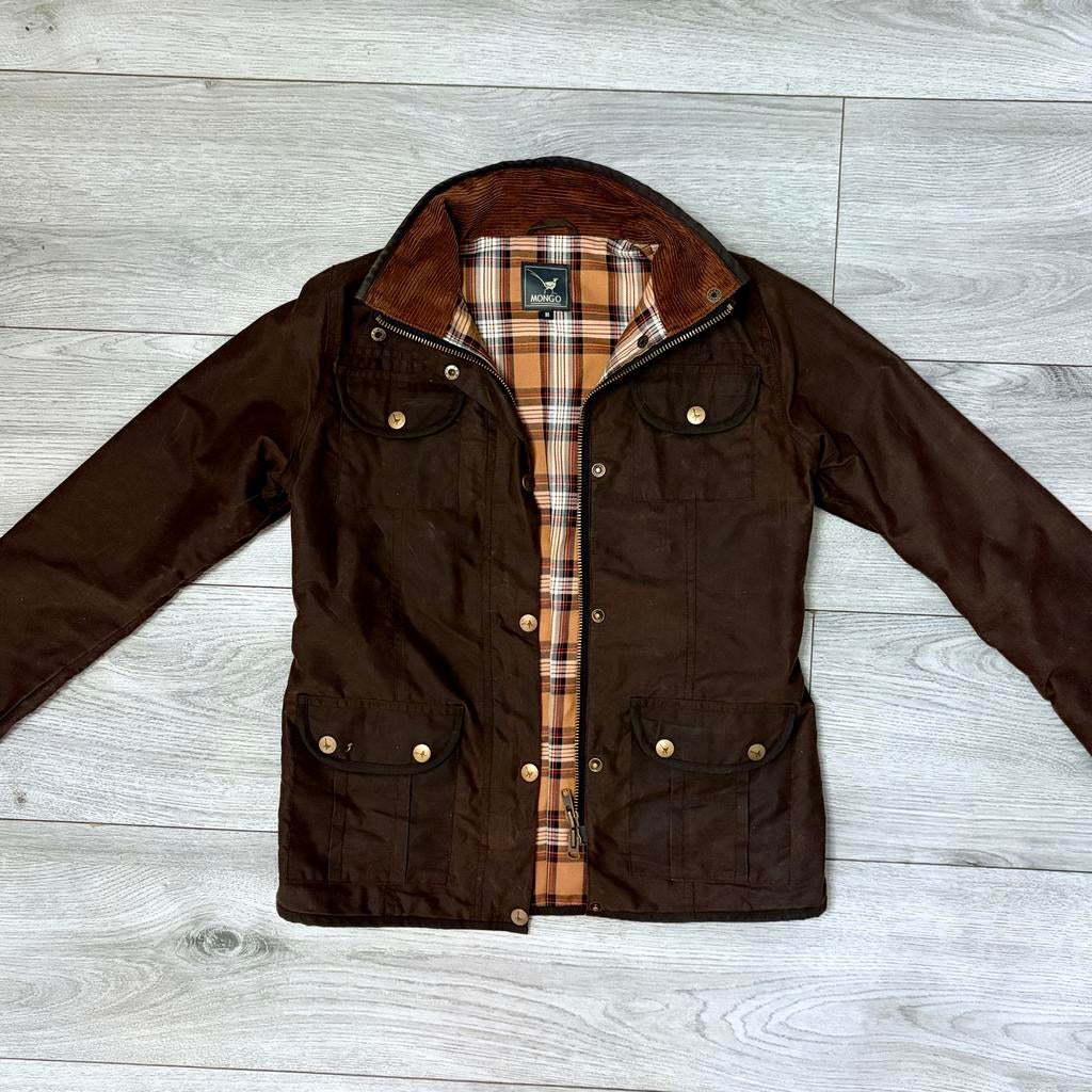 Mongo Waxed Cotton Field Jacket - Maat M, Ophalen of Verzenden, Zo goed als nieuw, Maat 48/50 (M), Bruin