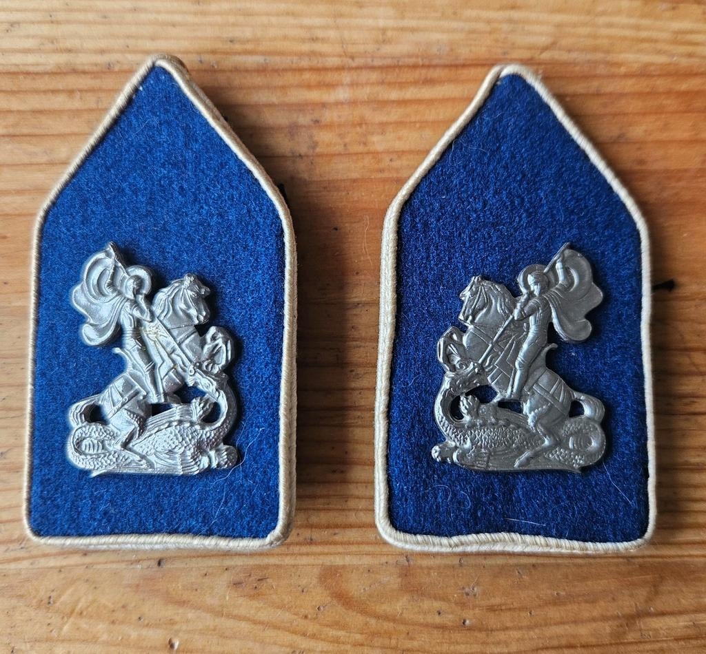 Set kraagpatten Huzaren van Sytzama, Ophalen of Verzenden, Landmacht, Nederland, Embleem of Badge
