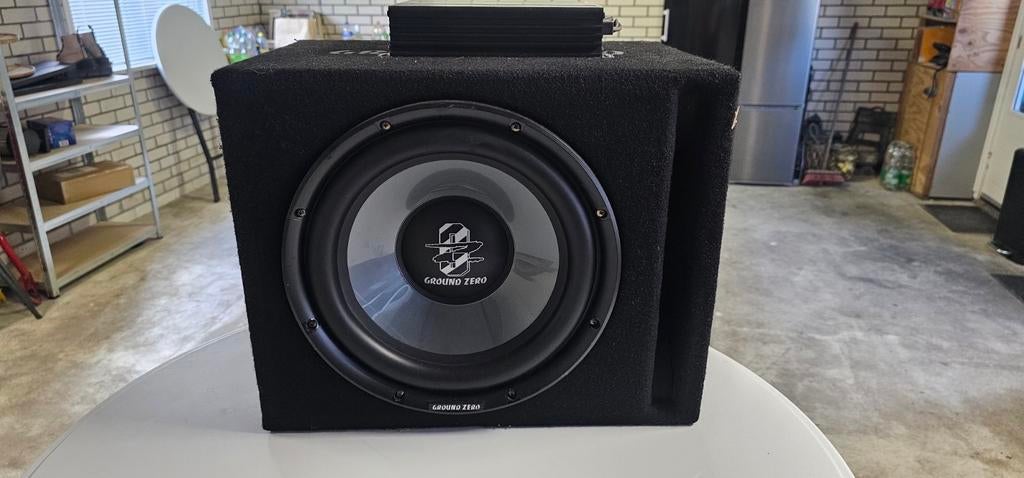Ground Zero subwoofer met versterker, Auto diversen, Autospeakers, Ophalen, Gebruikt