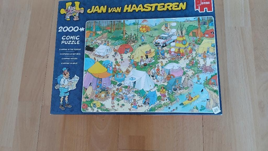 KAMPEREN IN HET BOS JAN VAN HAASTEREN 2000 stukjes, Ophalen of Verzenden, Meer dan 1500 stukjes, Gebruikt, Legpuzzel