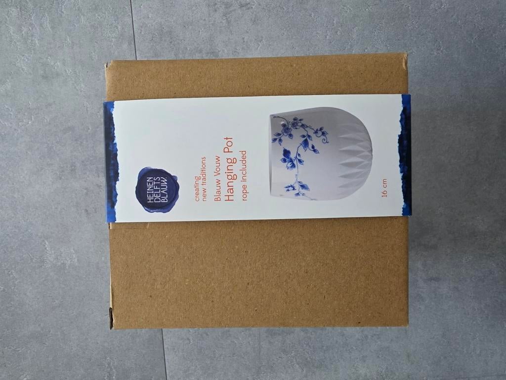Hangpot Delfts Blauw, Ophalen, Overige materialen, Minder dan 30 cm, Rond