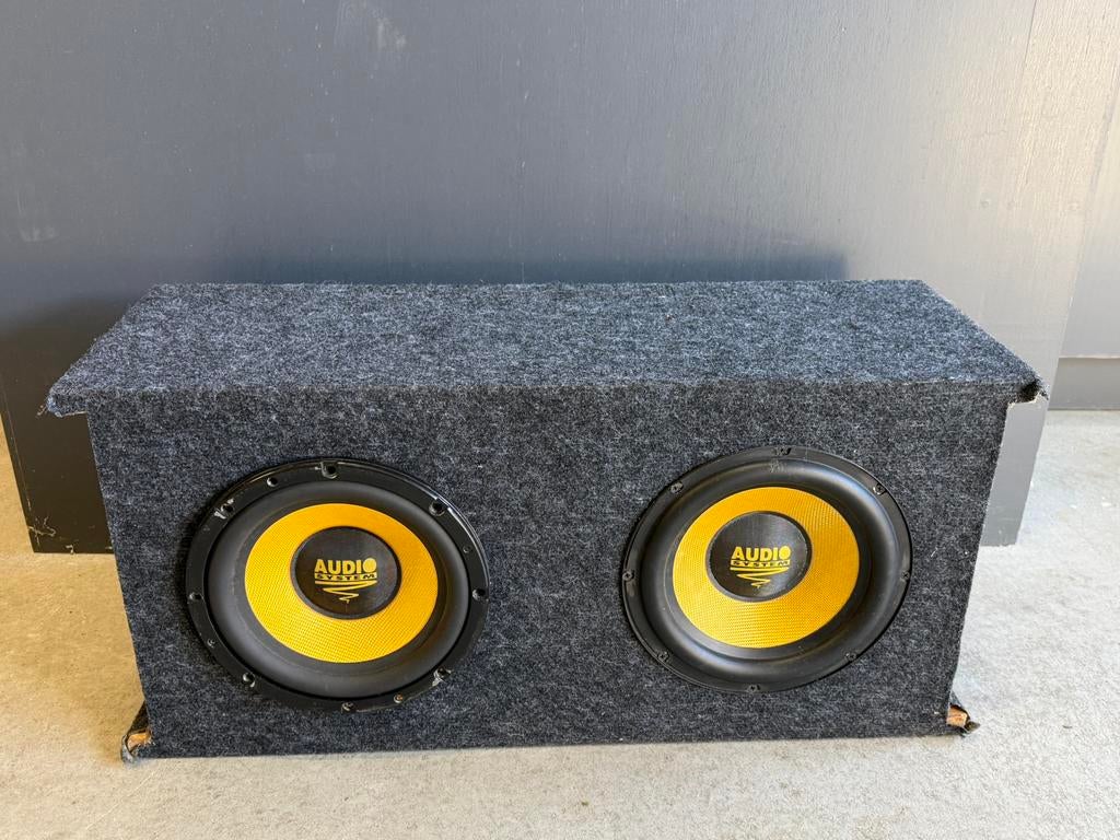 Audio system dubbele subwoofer 10 inch, Ophalen of Verzenden, Gebruikt